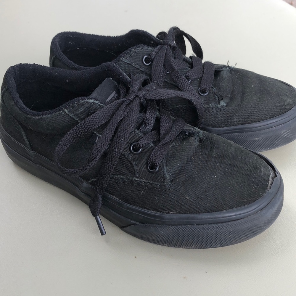 Youth authentic vans size 13 black